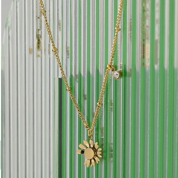 Jewelry - New 18K Gold Plated Diamond Drop Daisy Ankle Bracelet Foot Feet Anklet